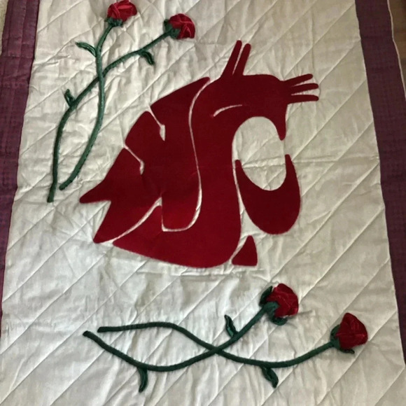Vintage Washington State Cougars 2003 Rosebowl quilted blanket - Picture 2 of 6